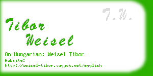 tibor weisel business card